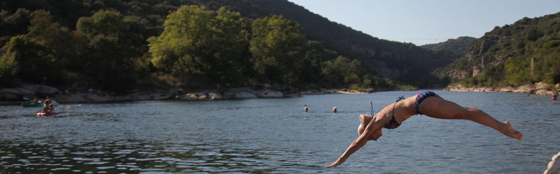 plongeon plage de sauze saint martin d'ardèche